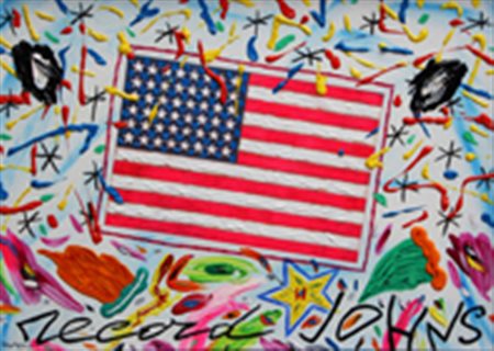 DONZELLI Bruno (Napoli 1941) Record Johns tecnica mista su tela, cm. 50 x 70...