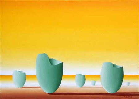 FIORE Aldo (Caserta, 1952) Senza titolo, 2011 olio su tela, cm. 50 x 70 Firma...