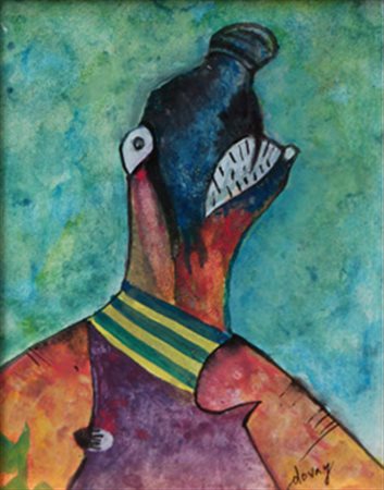 DOVA Gianni (Roma 1925 - Pisa 1991) Senza titolo, anni 70 tempera su carta...