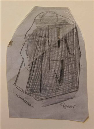 SIRONI Mario (Tempio Pausiana 1885 - Milano 1961) Senza titolo tecnica mista...