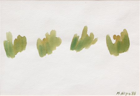 NIGRO Mario (Pistoia 1917 - Livorno 1992) Senza titolo, 1988 acquarello su...