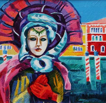 FACCINCANI Athos (Peschiera del Garda (Vr) 1951) Mistero a Venezia, 2012 olio...