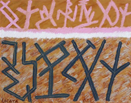 LICATA Riccardo (Torino 1929) Senza titolo, 2008 olio su tela, cm. 38 x 46...