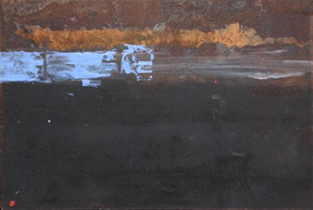 BUSCI Alessandro (1971) BB042 smalto su ferro, cm. 49 x 72 Sigla 'AB' (in...