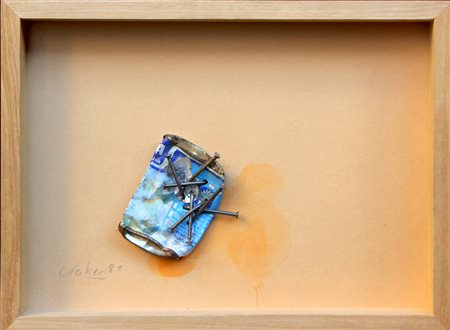 UECKER Gunter (Wendorf, Mecklenburg, 1930) Senza titolo, 1981 lattina, chiodi...