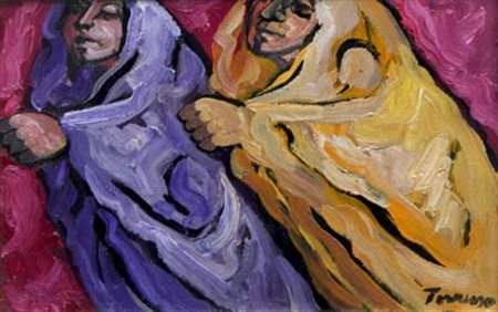 TERRUSO Saverio (Monreale 1939 - Milano 2003) Senza titolo olio su tela, cm....