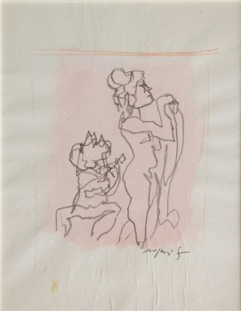 ROGNONI Franco (Milano 1913 - Milano 1999) Senza titolo tecnica mista su...