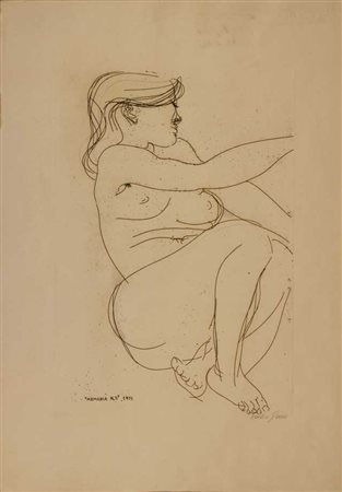 GRECO Emilio (Catania 1911 - Roma 1995) Memoria n. 3, 1971 incisione su carta...