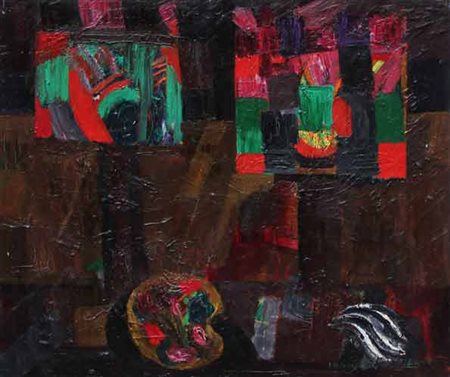 CASSINARI Bruno (Piacenza 1912 - Milano 1992) La tavolozza, 1968 olio su...