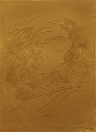 ANNIGONI Pietro (Milano 1910 - Firenze 1988) Volto di donna, 1954 incisione...