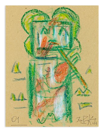 IBRAHIM KODRA (1918-2006) - Senza Titolo, 2001