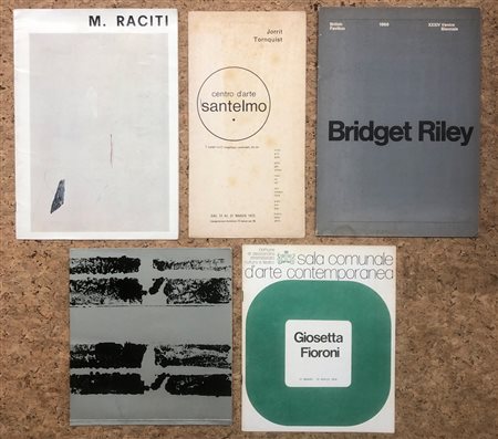 ARTE DEL DOPOGUERRA (SCIALOJA, FIORONI, RACITI, RILEY E TORNQUIST) - Lotto unico di 5 cataloghi