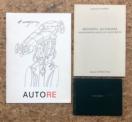 EDIZIONI D'ARTE (FRANÇOIS DUFRÊNE, TINO STEFANONI E ALBERTO LONGONI) - Lotto unico di 3 edizioni d'arte