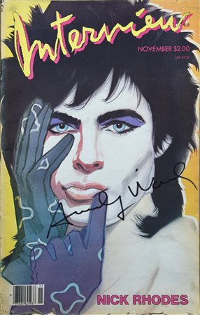 Andy Warhol (1928 - 1987) INTERVIEW, NICK RHODES pennafeltro su copertina...