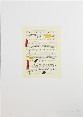 Giuseppe Chiari (1926 - 2007) OMAGGIO A LISZT cartella con 5 litografie su...
