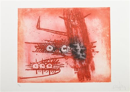 Wifredo Lam (1902 - 1982) LE SOLEIL DANS LES BRAME acquaforte-acquatinta e...