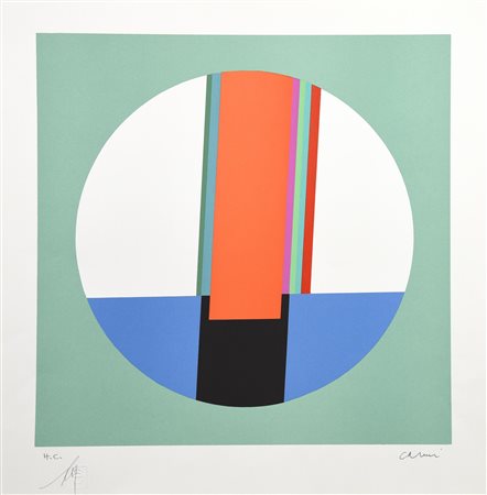 Eugenio Carmi (1920 - 2016) SENZA TITOLO litografia, cm 50x50; es. h.c. firma...