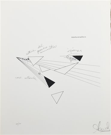 Demetrio Stratos (1945 - 1979) DIPLOFONIETRIPLOFONIE litografia, cm 43x35;...