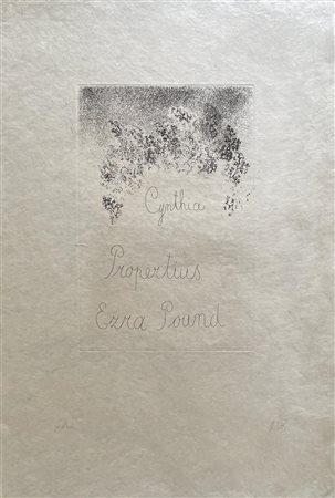 Fausto Melotti (1901 - 1986) HOMAGE TO SEXTUS PROPERTIUS acquaforte su carta...