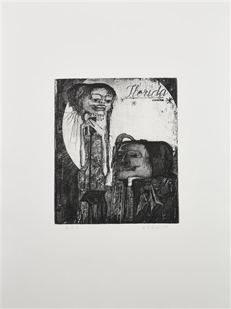 Floriano Bodini (1933 - 2005) FLORIDA DANCING acquaforte, cm 35x26, su foglio...