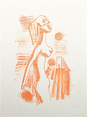Mario Tozzi (1895 - 1979) NUDO FEMMINILE litografia, cm 62,5x47; es. p.a....