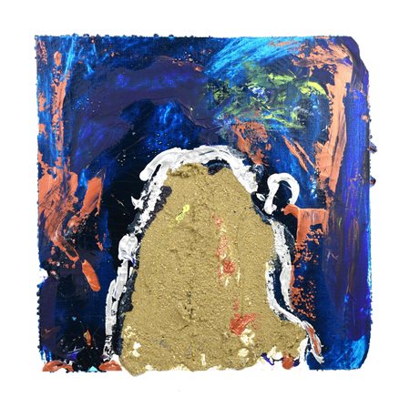 Mario Schifano (1934 - 1998) SENZA TITOLO tecnica mista su tela, cm 50x50 sul...