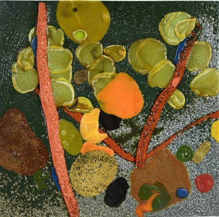 Omar Ronda (1947 - 2017) GENETIC FUSION materie plastiche su tavola,cm...