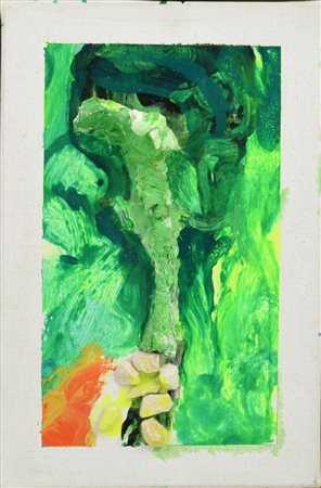 Mario Schifano (1934 - 1998) SENZA TITOLO tecnica mista su tela, cm 30x20 sul...