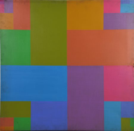 Jorrit Tornquist (1938) OP. 120 acrilici su tela, cm 80x80 sul retro: firma,...