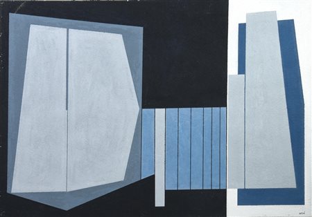 Gualtiero Nativi (1912 - 1999) SENZA TITOLO tecnica mista su cartoncino, cm...