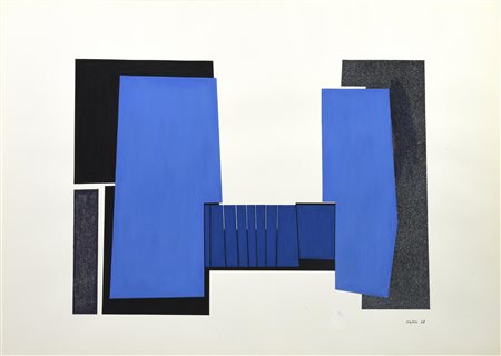 Gualtiero Nativi (1912 - 1999) BOZZETTO PER IL SILENZIO tempera e china su...