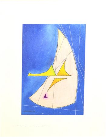 Luigi Veronesi (1908 - 1998) COMPOSIZIONE pastello e china su carta, cm...