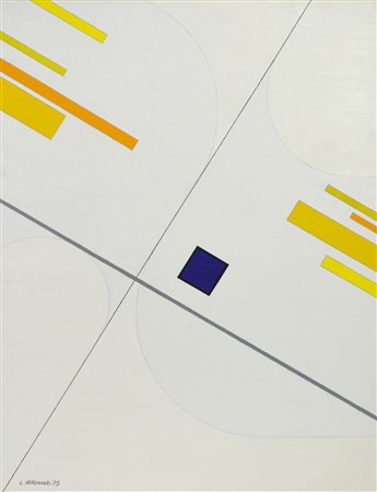 Luigi Veronesi (1908 - 1998) TENSIONE N.3 olio su tela, cm 80x60 firma e data...