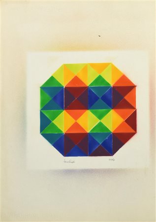 Jorrit Tornquist (1938) SENZA TITOLO tecnica mista su cartoncino, cm 48x33,5...