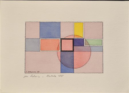 Luigi Veronesi (1908 - 1998) COMPOSIZIONE acquerello e matita su cartoncino,...