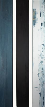 Giorgio Vicentini PIANOFORTE ITALIANO trittico, acrilico su tavola e tela, cm...