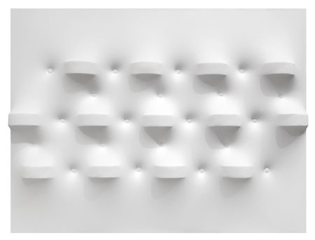 Amleto Ferrari (1957) SUPERFICIE RITMICA BIANCA N.22 vernice acrovinilica su...