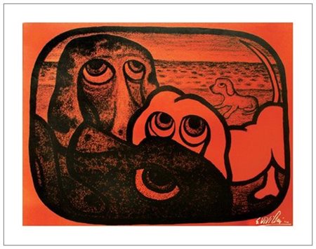GIUSEPPE VIVIANI Agnano Pisano 1898 – Pisa 1965 I cani gialli, 1960...