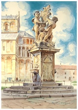 BRUNO SANTOCHI Mezzana 1895 – Pisa 1962 Senza titolo Acquerello su cartoncino...