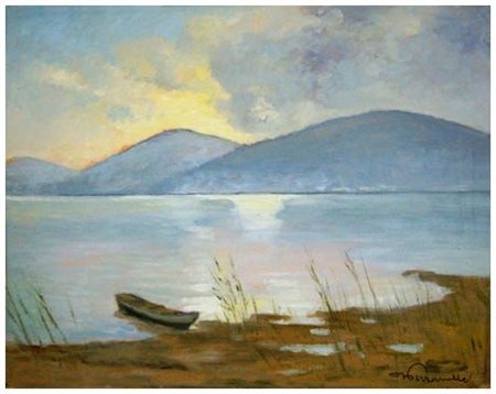 FERRUCCIO PIZZANELLI Pisa 1879 – 1950 Senza titolo Olio su cartone 35 x 44,5....