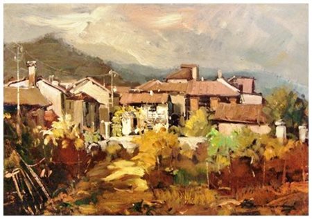 ARTURO BONANOMI Calolziocorte 1920 Senza titolo Olio su faesite 39,5 x 59,5....