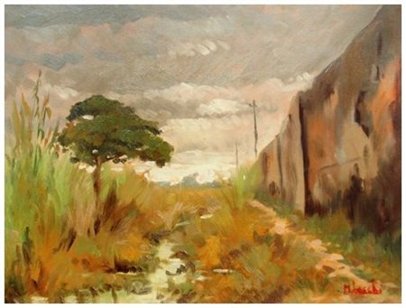 MASANIELLO LUSCHI Livorno 1942 – 1995 Senza titolo Olio su tavola 30 x 40,5....