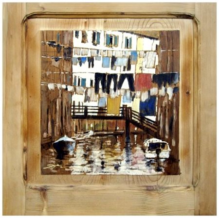 MASSIMO LOMI Livorno 1953 Tornando a casa, 2012 Tempera su tavola 53 x 49....