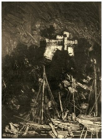 ALBERTO GUERRI Senza titolo Olio su tavola 67,5 x 50. Firma in b. al c.