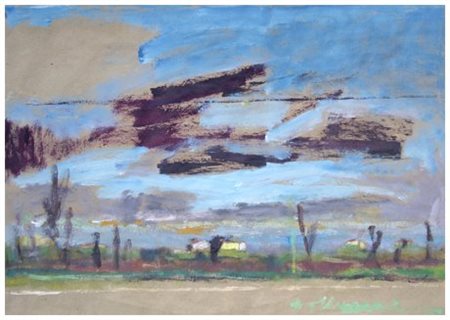 TONINO GOTTARELLI Imola 1920 – 2007 Senza titolo, 1992 Olio su carta povera...