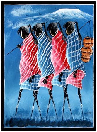 MAURUS MICHEAL MALIKITA Lindi (Tanzania) 1964 Senza titolo, 1996 Olio su tela...