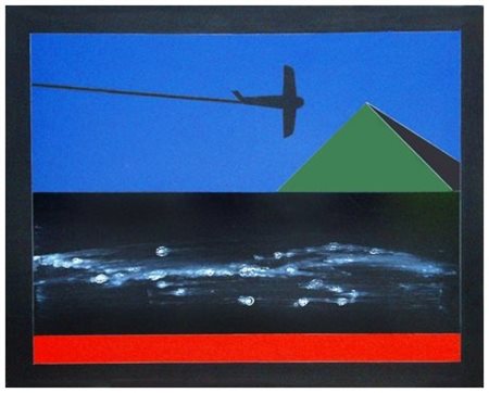 FRANCO ANGELI Roma 1935 – 1988 Senza titolo Olio su tela 80 x 100. Firma sul...