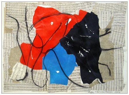 ARTURO CARMASSI Lucca 1925 Senza titolo, 1976 T.m. e collage su faesite 50 x...