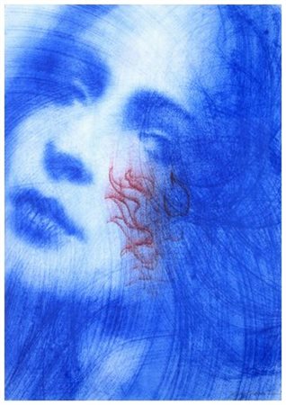 OMAR GALLIANI Montecchio Emilia 1954 Blu, soltanto blu Pastelli policromi su...