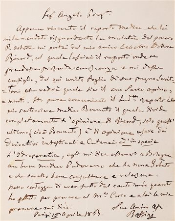 Rossini, Gioacchino - Lettera autografa firmata